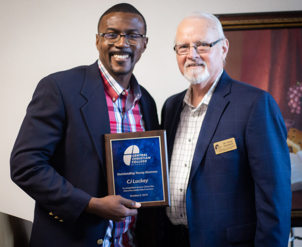 C.J. Luckey Receives Outstanding Young Alumni Award