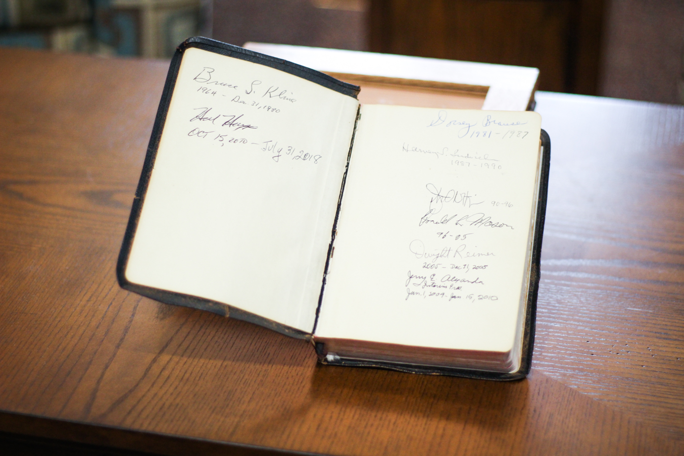 President's Bible Signatures