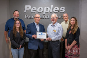 Central gives award to Peoples Bank & Trust